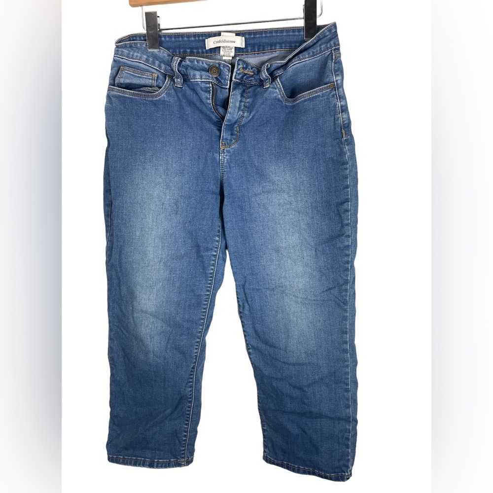 Croft & Barrow Stretch Capri Jeans size 10 Light Wash